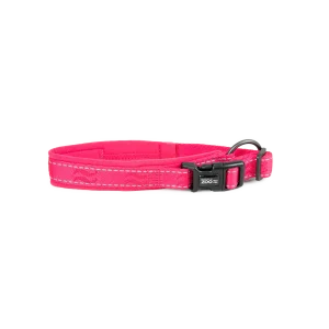Hundhalsband Rufus vadderat st盲llbart Rosa