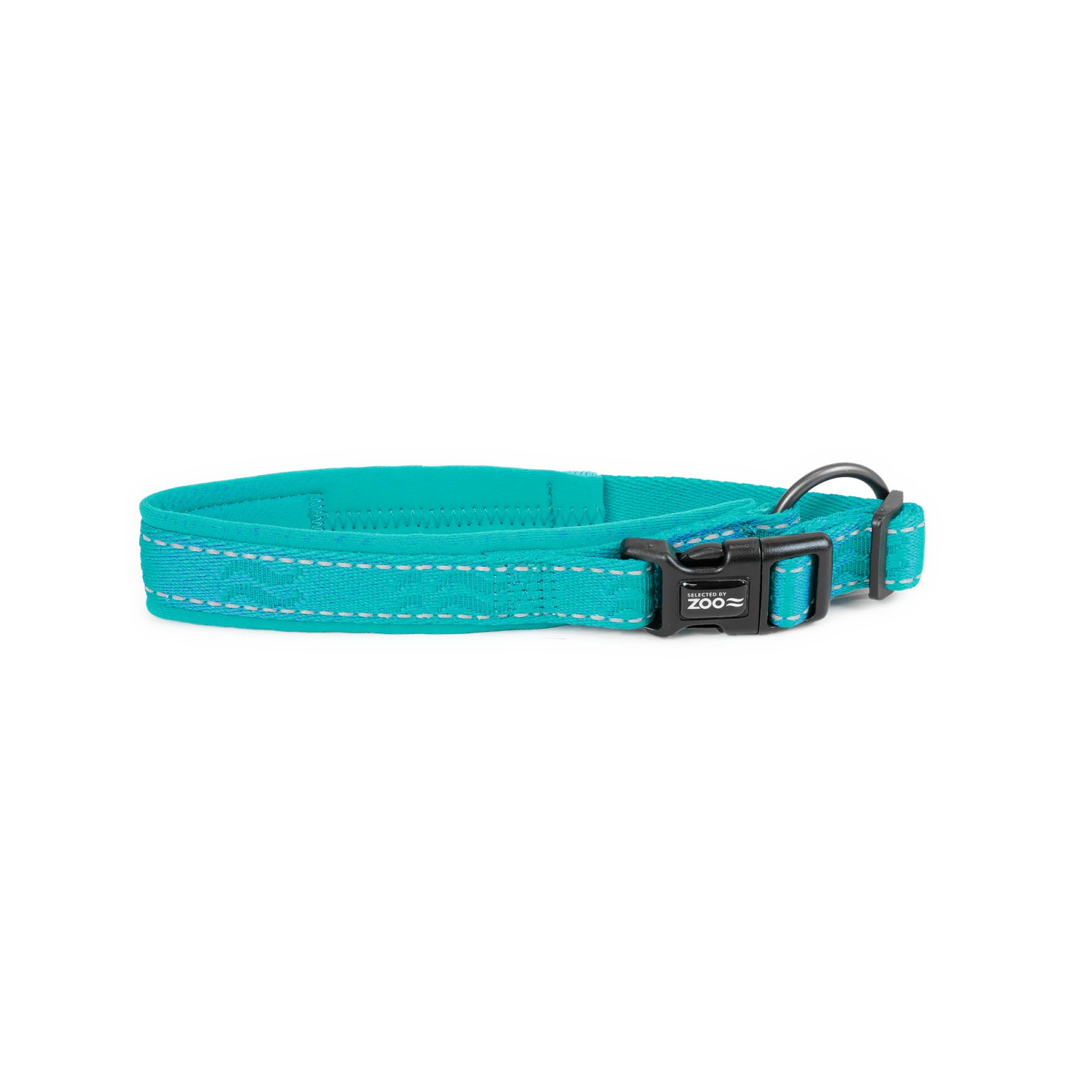 Hundhalsband Rufus vadderat st盲llbart Turkos
