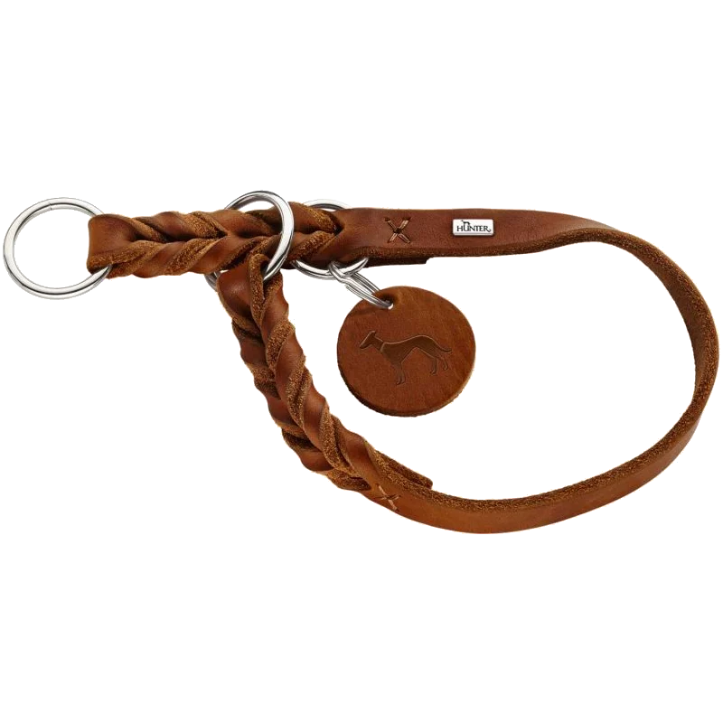 Hundhalsband St盲llbart Solid Education Halvstryp Cognac