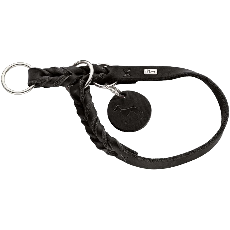 Hundhalsband St盲llbart Solid Education Halvstryp Svart
