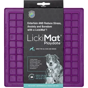 Hundskål Lickimat Playdate Lila 20X20Cm