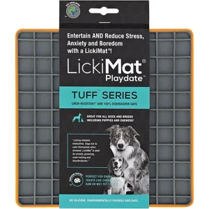Hundskål Lickimat Playdate Tuff Orange 20Cm