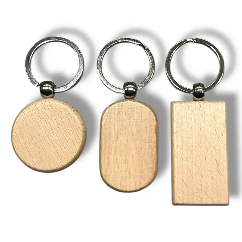 ID-brikke – Treverk – Nøkkelring i tre