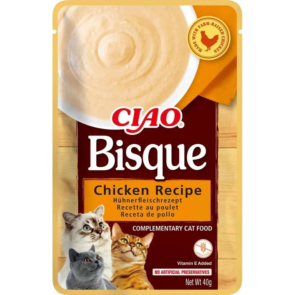 Inaba våtfòr katt – Ciao Bisque Kylling