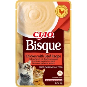Inaba våtfòr katt – Ciao Bisque Kylling og Storfe