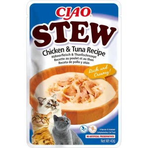 Inaba våtfòr katt – Stew Kylling & Tunfisk 12 x 40gr