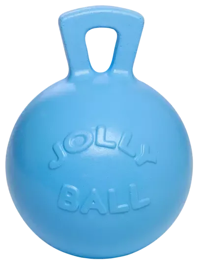 Jolly Ball Hest 25 cm Lys Blå (Blåbær) – Slitesterk og punkteringsfri lekeball til hest