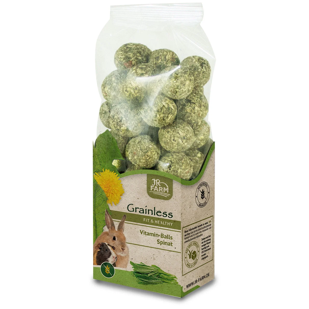 JR Farm Grainless Health Fit & Healthy Vitamingnagerballer spinat 150g