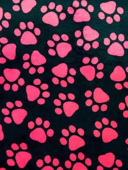 Juunik Madrass svart med rosa poter XL 95×65 cm