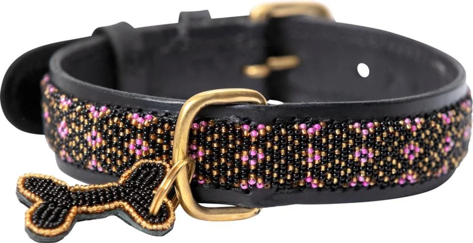 Kampuni lærhalsbånd Faraja Pink L 61×3,5cm
