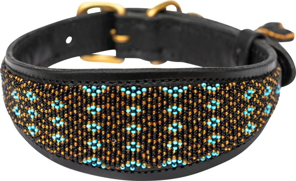 Kampuni lærhalsbånd Lucher Faraja Turkis S 46×1,9-5,0cm