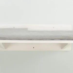 Kattemøbel Hylle til Vegg Tre/metall Hvit 50x17x36,5cm