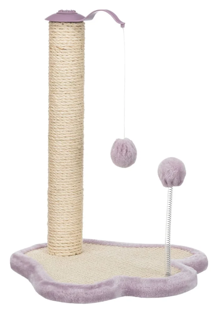 Kattemøbel Klorestokk Poteformet Junior m/ball Lyslilla 40x38x50cm