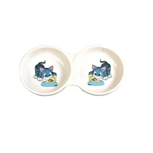 Katteskål Dobb.Keramik Ø11Cm