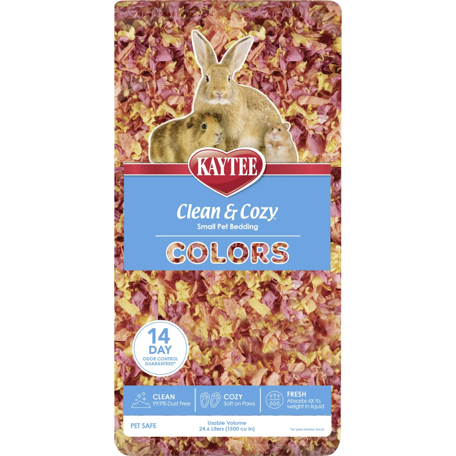 Kaytee Clean & Cozy Colors Sunset – papirstrø til smådyr - Image 2