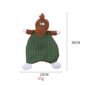 Kinyu New Design Premium Biting Crinkle Paper Dog Plush Toys