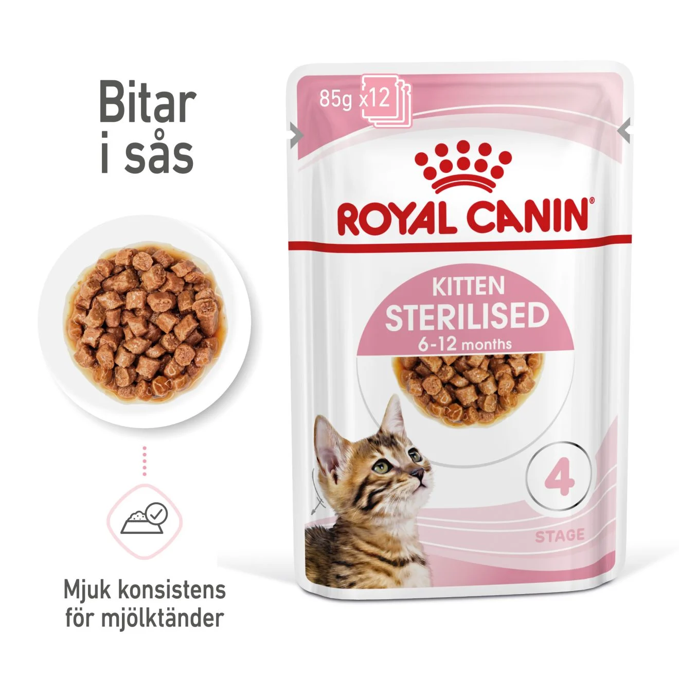 Kitten Sterilised Gravy V氓tf么r for kattunger