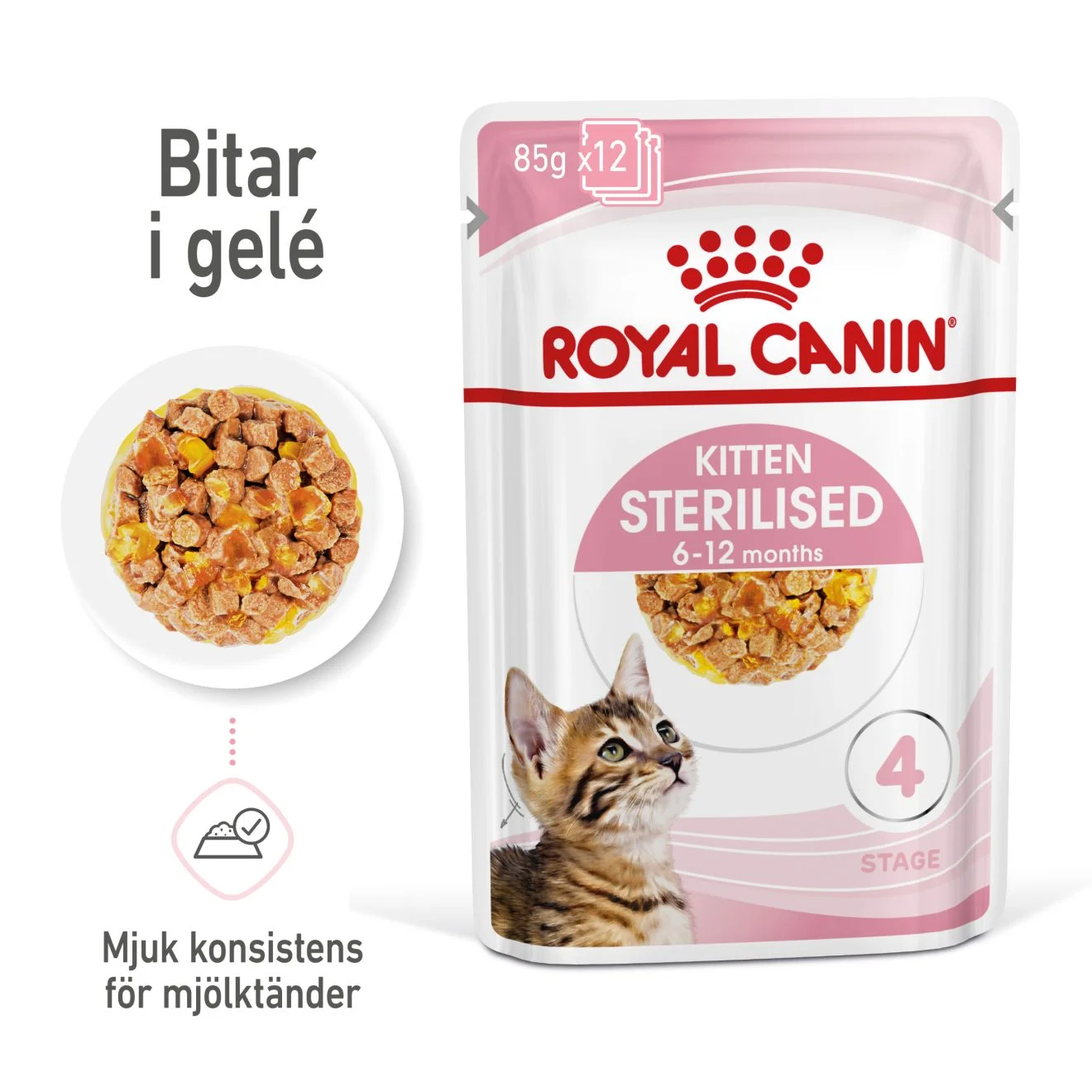 Kitten Sterilised Jelly V氓tf么r for kattunger