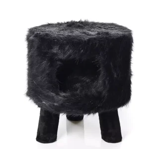 Klösmöbel Huebii L Fluffy Svart 41X41X48Cm