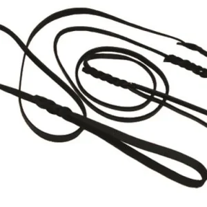 Kobbel i lær sort 18mm 150cm