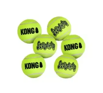 Kong Airdog Squeakair Ball, M, 6pk. 7cm. Tennisball