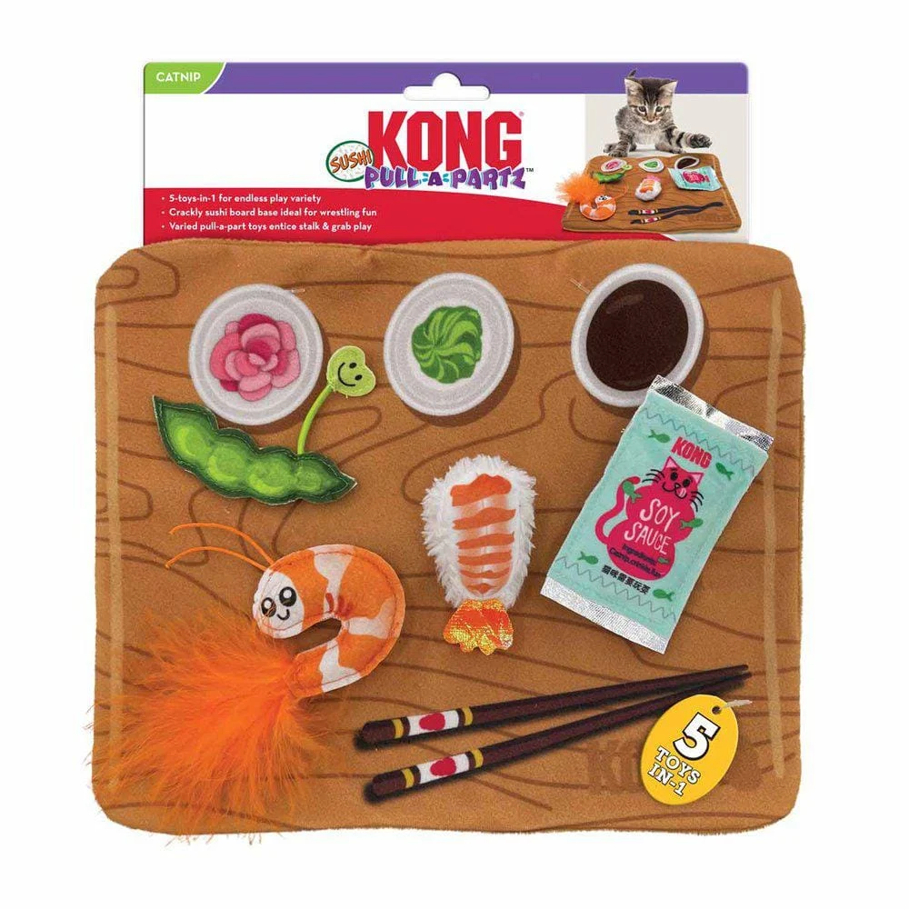 KONG Cat Pull-a-partz Sushi 21,5×26,5×2,5cm