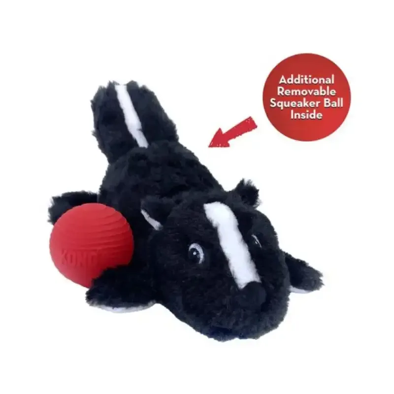 KONG Hundeleke Cozie Bamse Stinkdyr med Ball