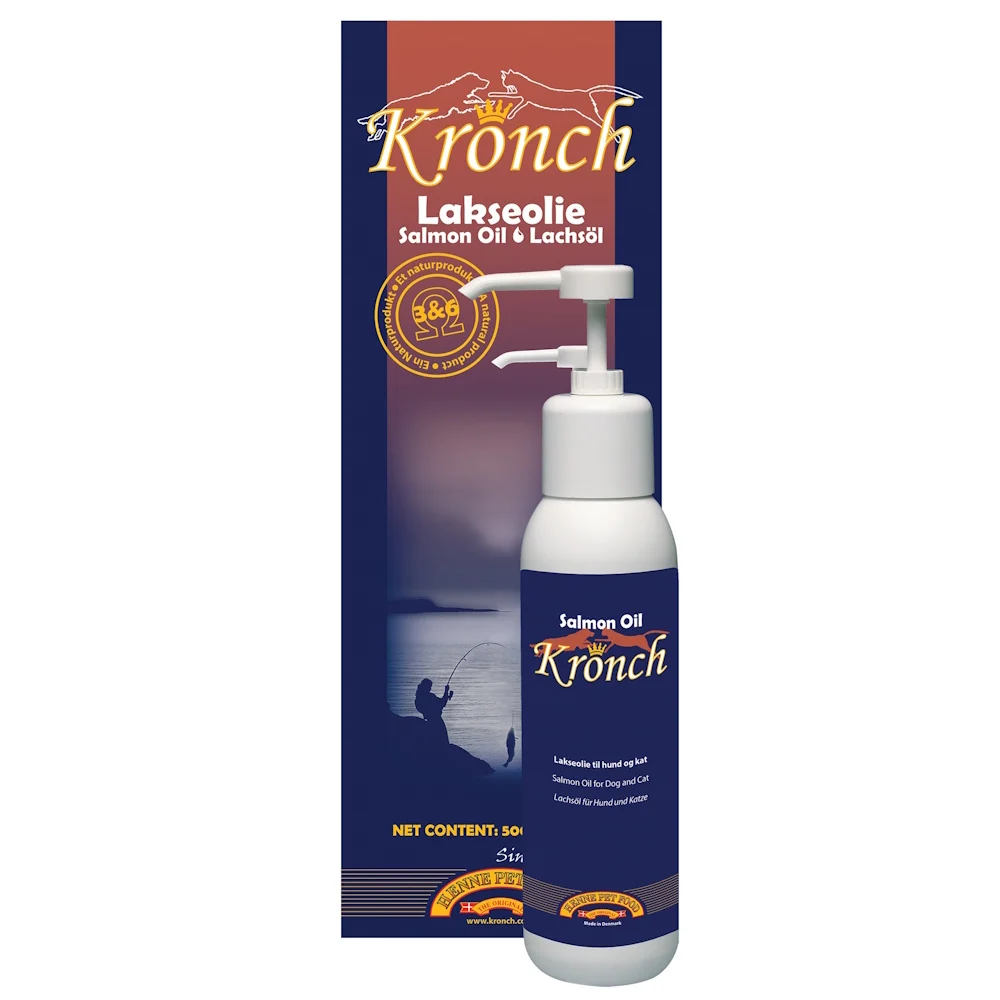 Kronch Lakseolje – Omega-3 og Omega-6 til Hund og Katt
