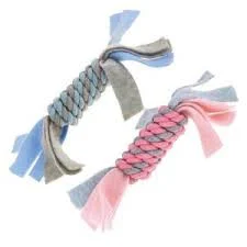 KW Valpeleke tau m/fleece blå 25×5 cm