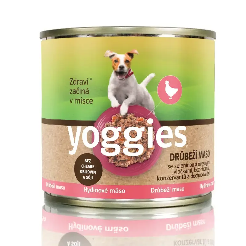 KYLLING med havregryn og grønnsaker – våtfôr YOGGIES hund