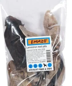 LAMMEØRER Emmzo, m/pels, 250g.