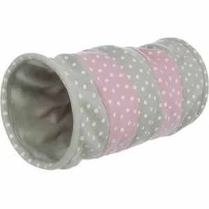 Legetunnel, Plys, Ø 25 Cm/50 Cm, Lysegrå/Pink