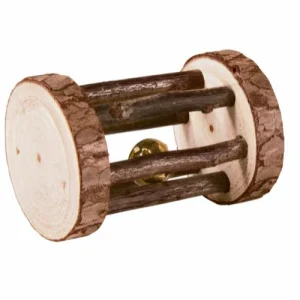 Lekerulle m. bjelle i naturtre/Bark