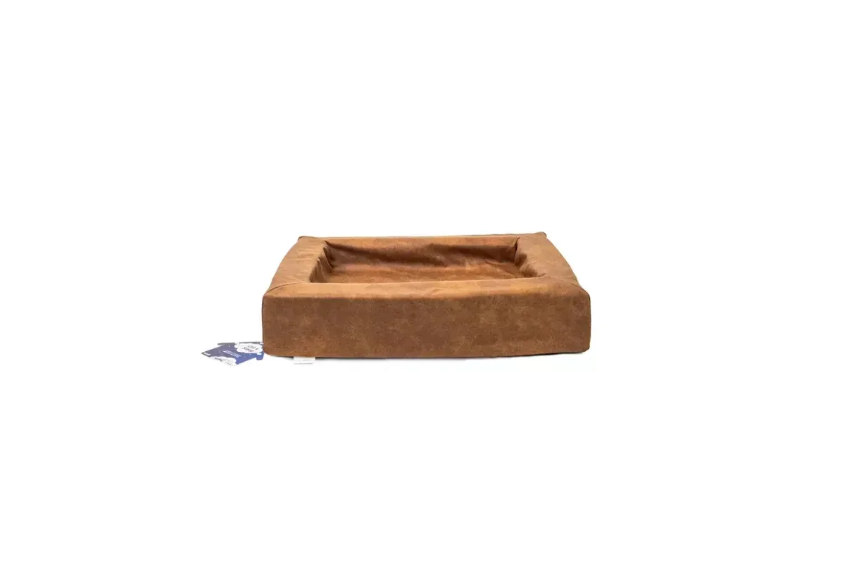 Let’s Sleep Comfy Cushion Dog Basket Cognac Medium