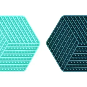 Lick pad (slikkematte) Leki Hexagon ass farger 20x22cm