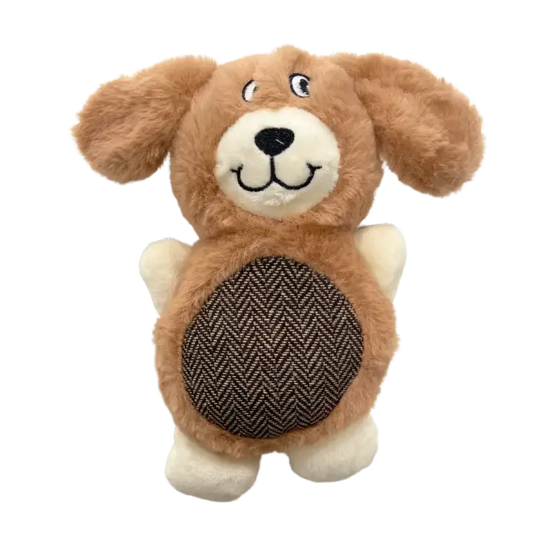 Liten brun bamse med knirk, 20 cm