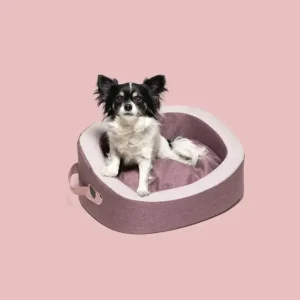 Liten hundeseng med myk kant rosa