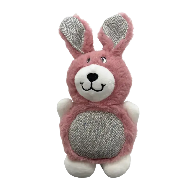 Liten rosa bamse med knirk, 25 cm