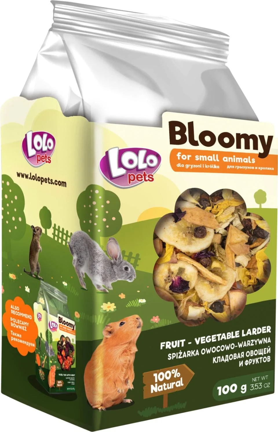 LoloPets Bloomy Frukt- og grønnsaksspiskammers 100g