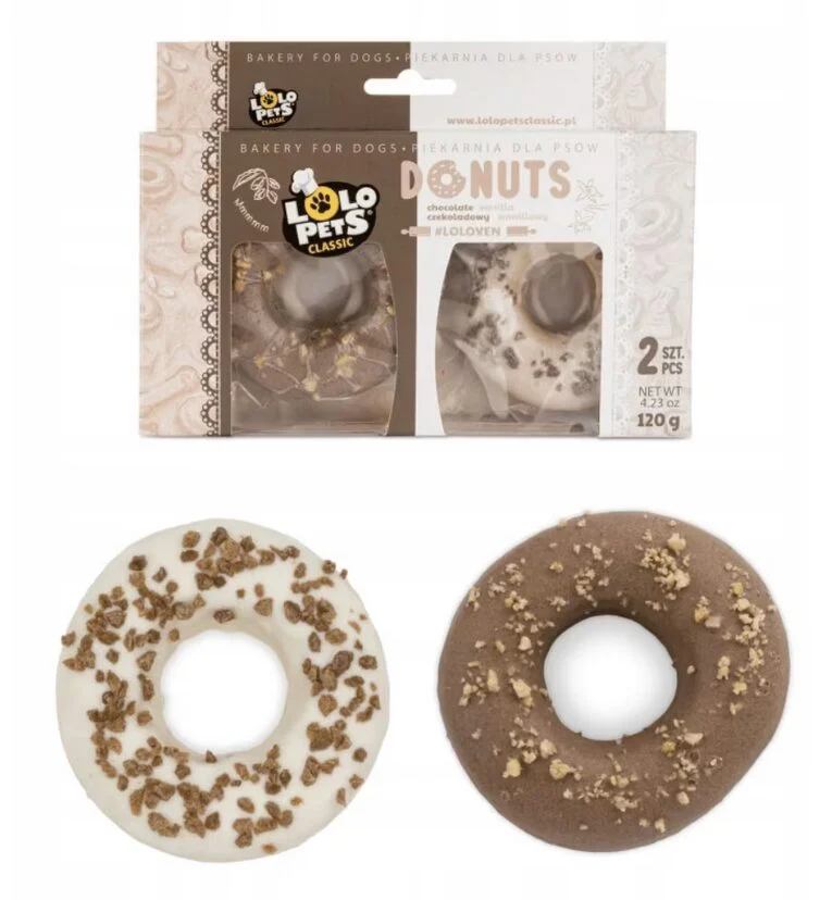 Lolopets Donuts M/Sjokolade og Vanilje 2stk 120g