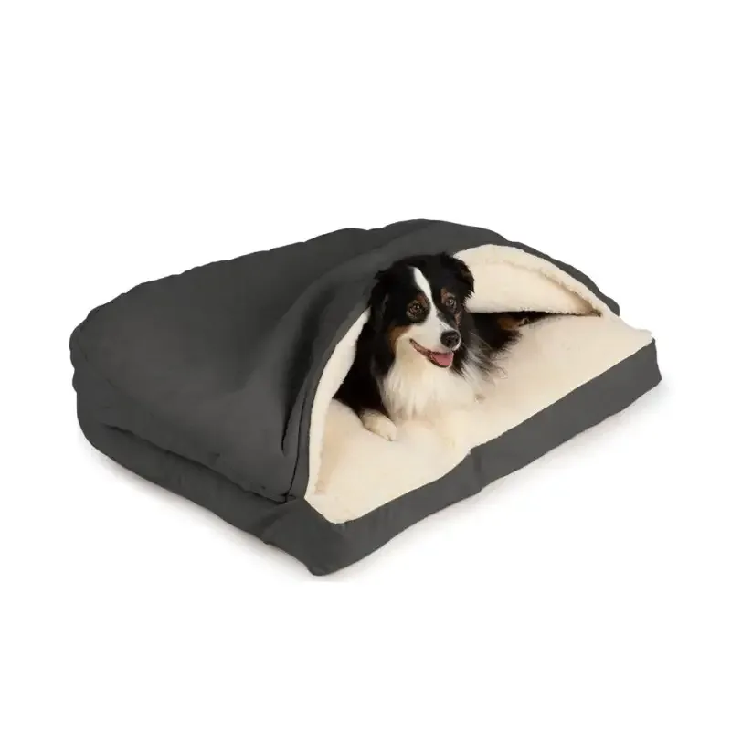 Luxury Cozy Cave™ Dog Bed hundeseng FIRKANTET