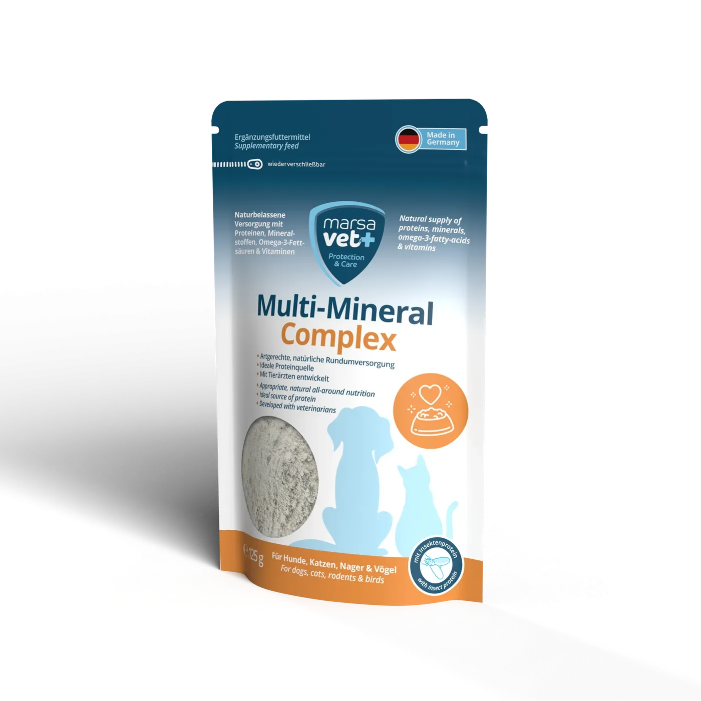 Marsavet Multi-Vitamin-Mineral for Hund, Katt, Fugl og Gnagere 125 g