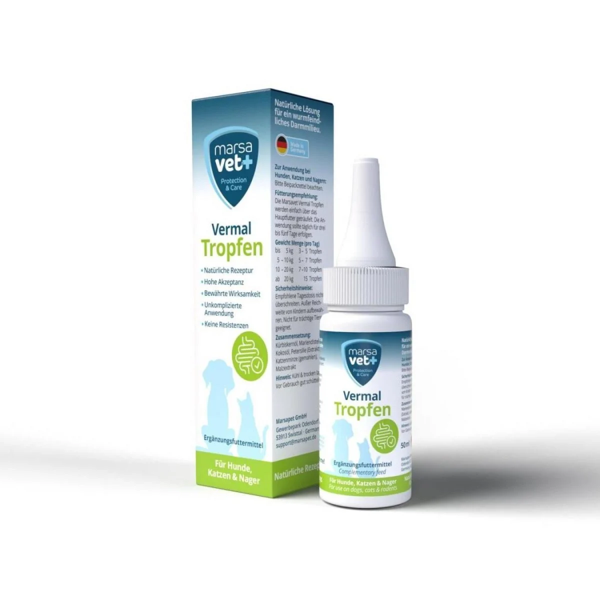 MarsaVet Vermal dråper for hunder og katter 50ml - Image 2