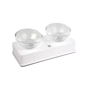 MATBAR Catit, m/glasskåler, 2x400ml. Hvit