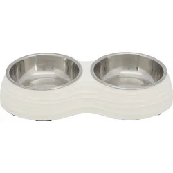 MATBAR Trixie, Melamin/Rustfri, 2×0.4L./Ø14cm, Hvit