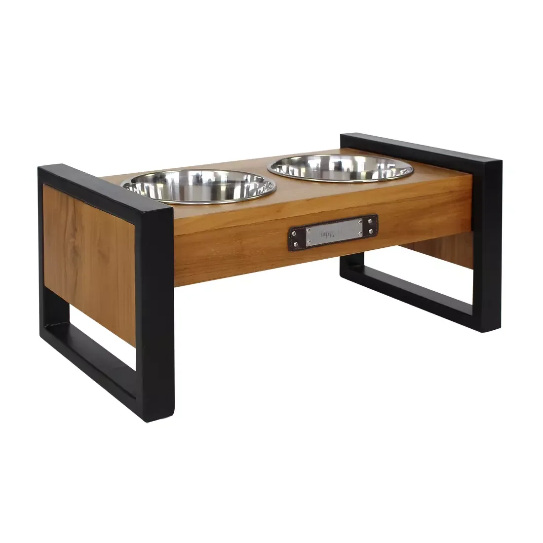 Matstasjon I teak og metall 2×1,9l