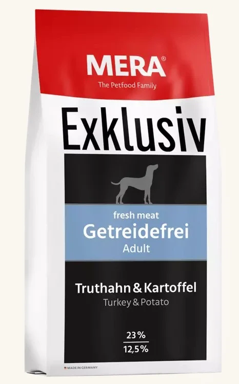 MERADOG Exklusiv Sensitive Adult, Kalkun & Potet