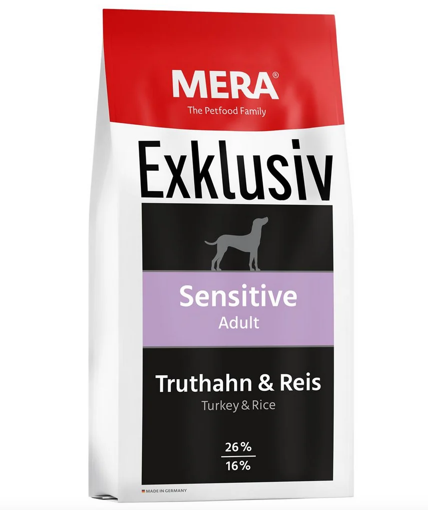 MERADOG Exklusiv Sensitive, Adult, Kalkun & Ris