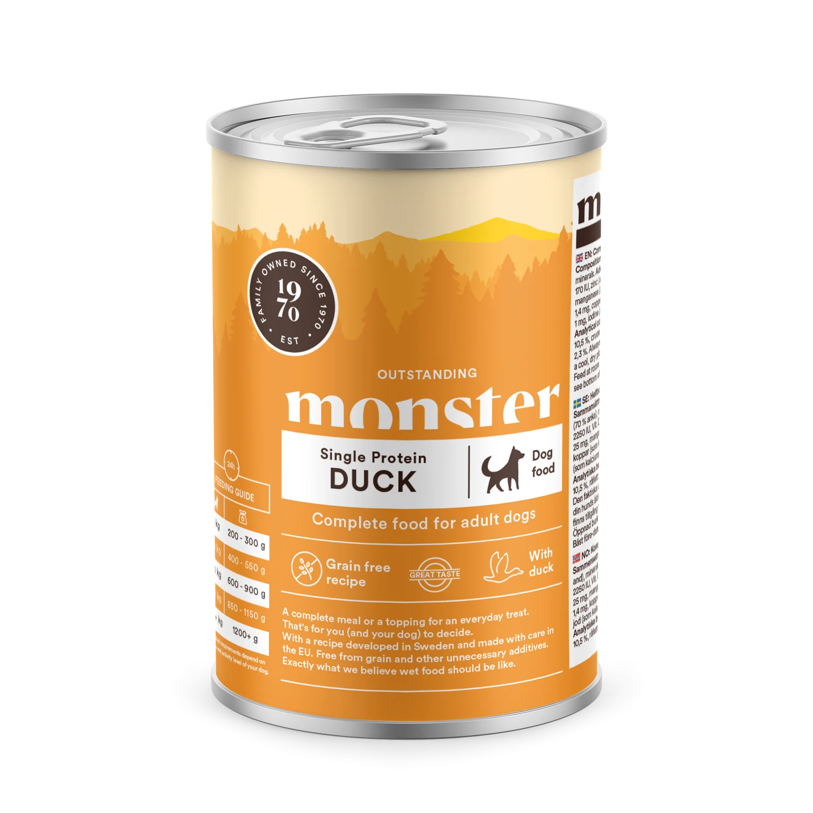 Monster Adult Dog Single Duck can 400g