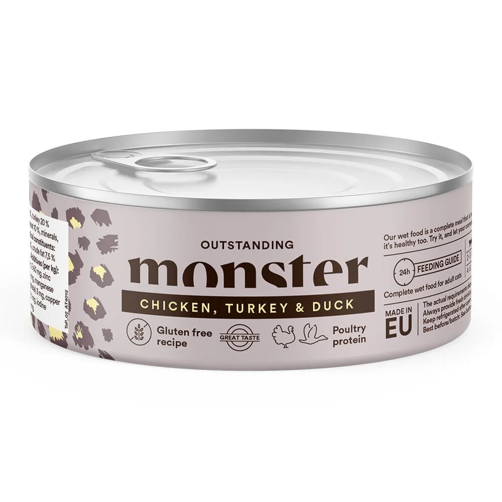 Monster Cat Adult Multi Chicken/Turkey/Duck boks 100g
